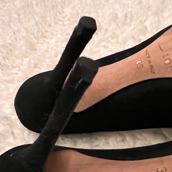 Christian Dior Suede Black Pump Heels size 39/US 9 - Picture 6 of 13